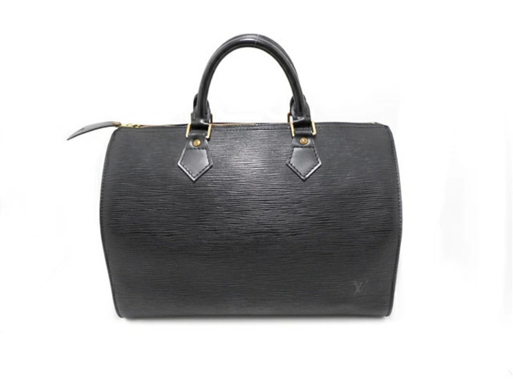 LOUIS VUITTON Speedy Handbag Epi Leather Noir Black